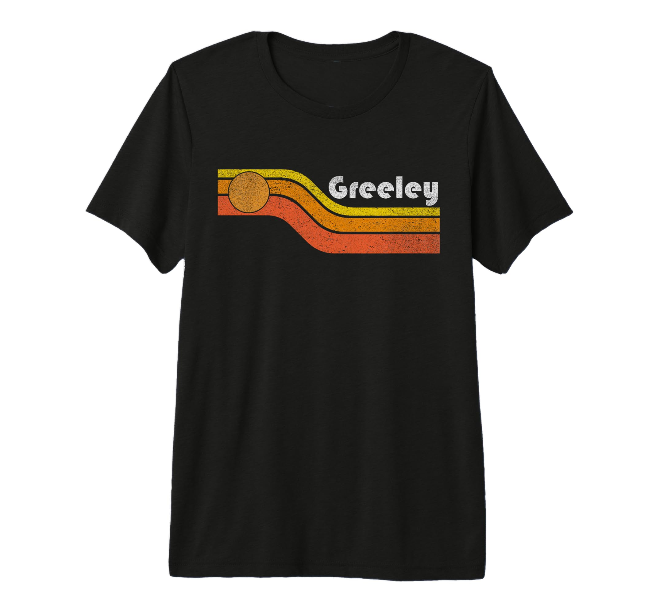 Greeley 70S 80S Tri Blend T-Shirt - Graphic Print for Adults - T-Shirt, Sweatshirt, Hoodie