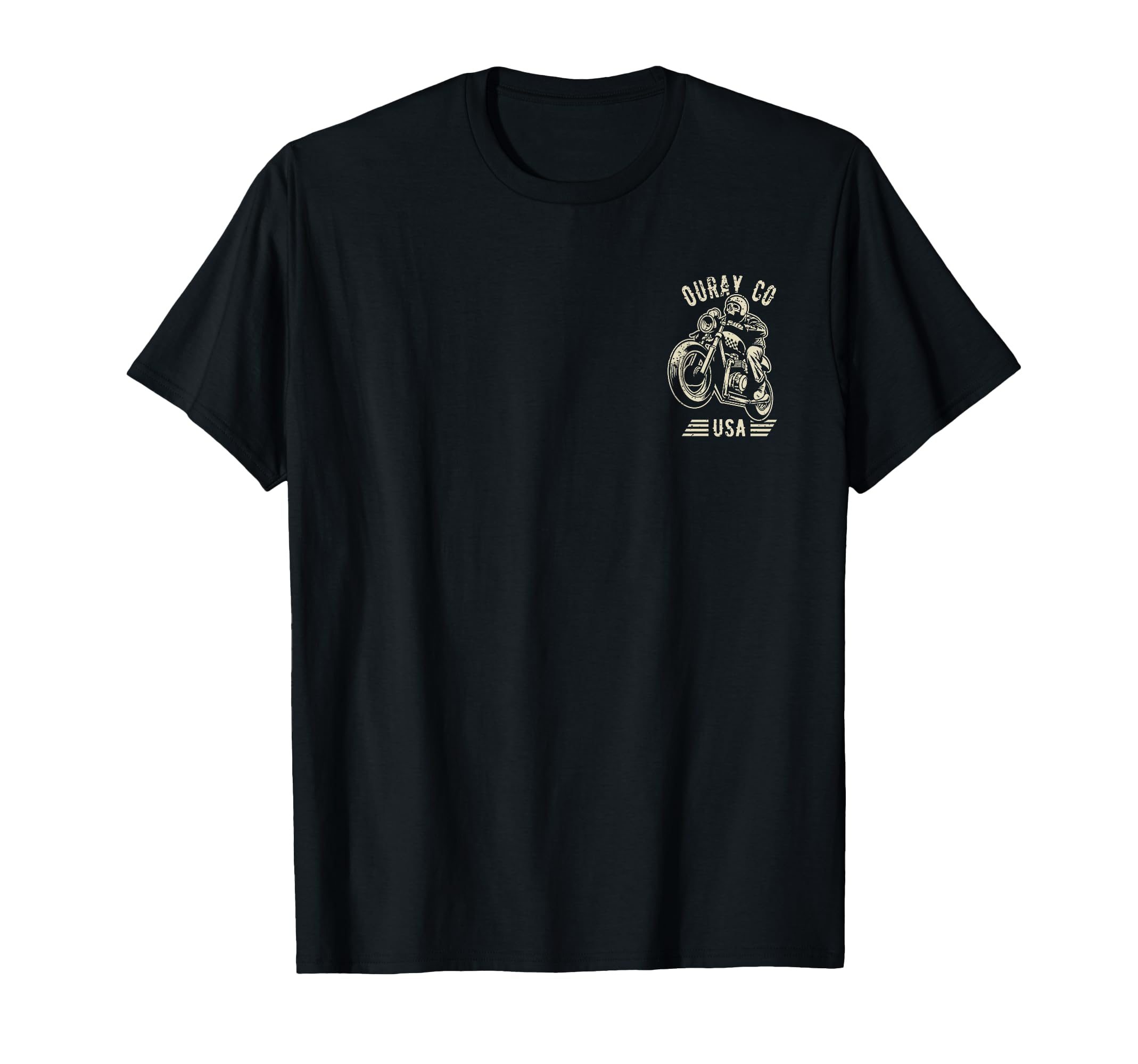 Ouray Colorado Motorcycle Skull Rider T-Shirt - Fun Novelty Design Unisex - T-Shirt, Sweatshirt, Hoodie