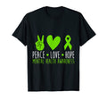 Peace Love Hope Mental Health T-Shirt - Casual Everyday Wear for Adults - T-Shirt, Sweatshirt, Hoodie