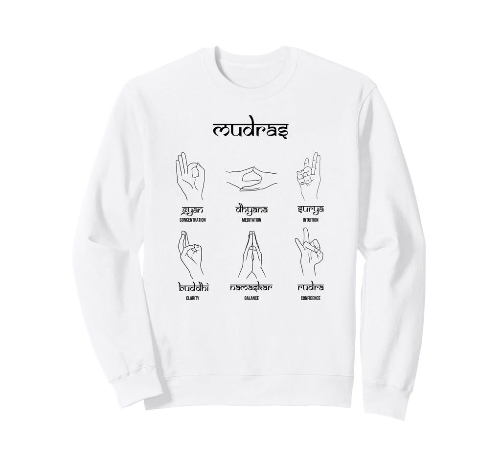 Hasta Mudra Yoga Asana Pranayama Sweatshirt - Unique Graphic Men Women - T-Shirt, Sweatshirt, Hoodie