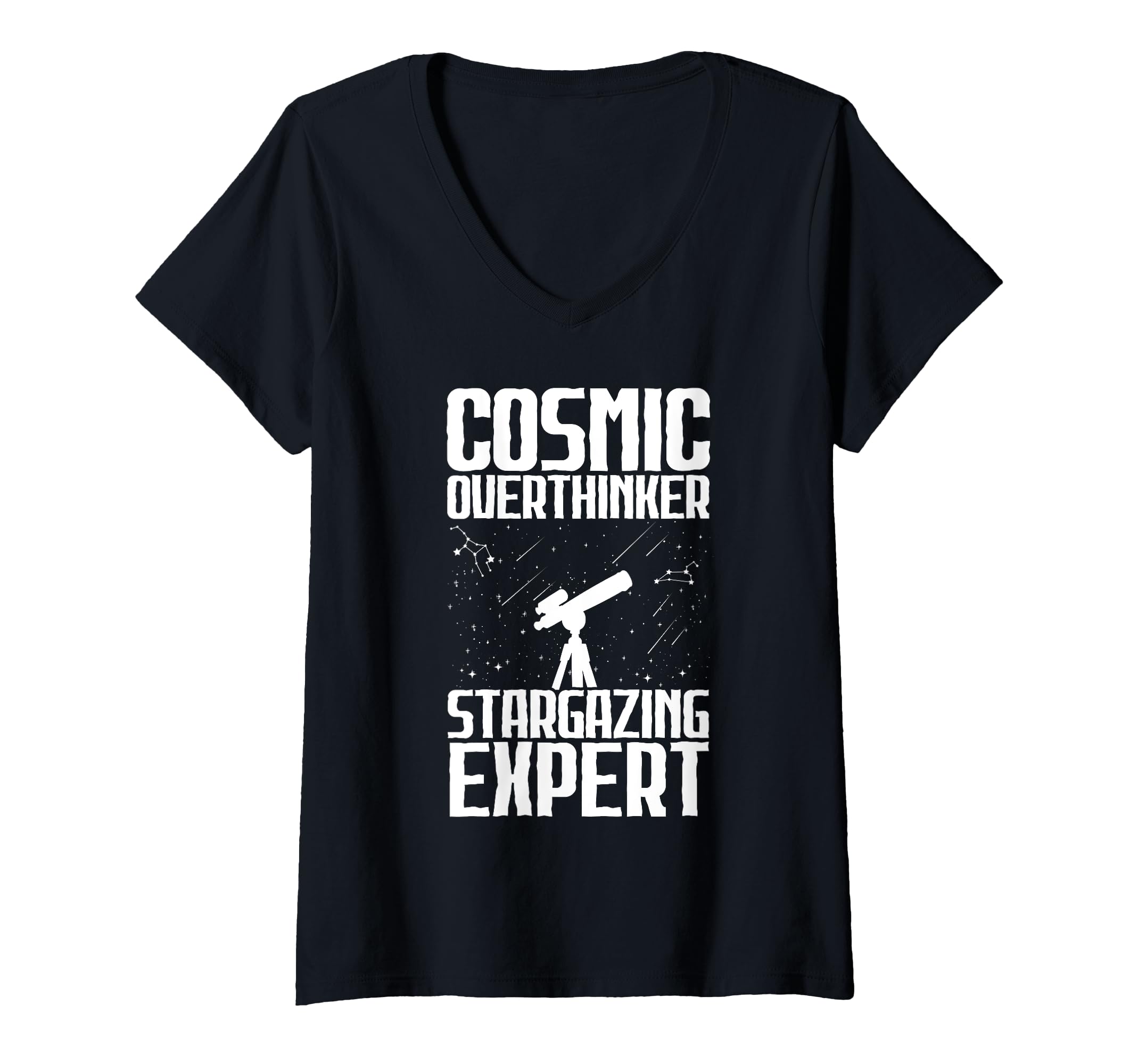 Womens Cosmic Overthinker Stargazing Expert T-Shirt - Graphic Print Unisex - T-Shirt, Sweatshirt, Hoodie