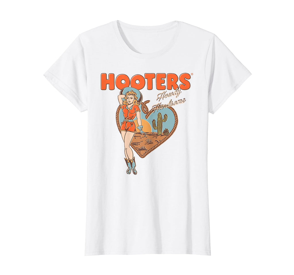Hooters Western Cowgirl Pinup Howdy T-Shirt - Custom Art Print Men Women - T-Shirt, Sweatshirt, Hoodie