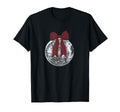 Burgundy Red Bow Disco Ball Coquette T-Shirt - Unique Graphic Men Women - T-Shirt, Sweatshirt, Hoodie