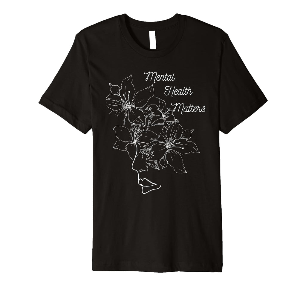 Mental Health Matters Self Care Grey T-Shirt - Fun Novelty Design Unisex - T-Shirt, Sweatshirt, Hoodie