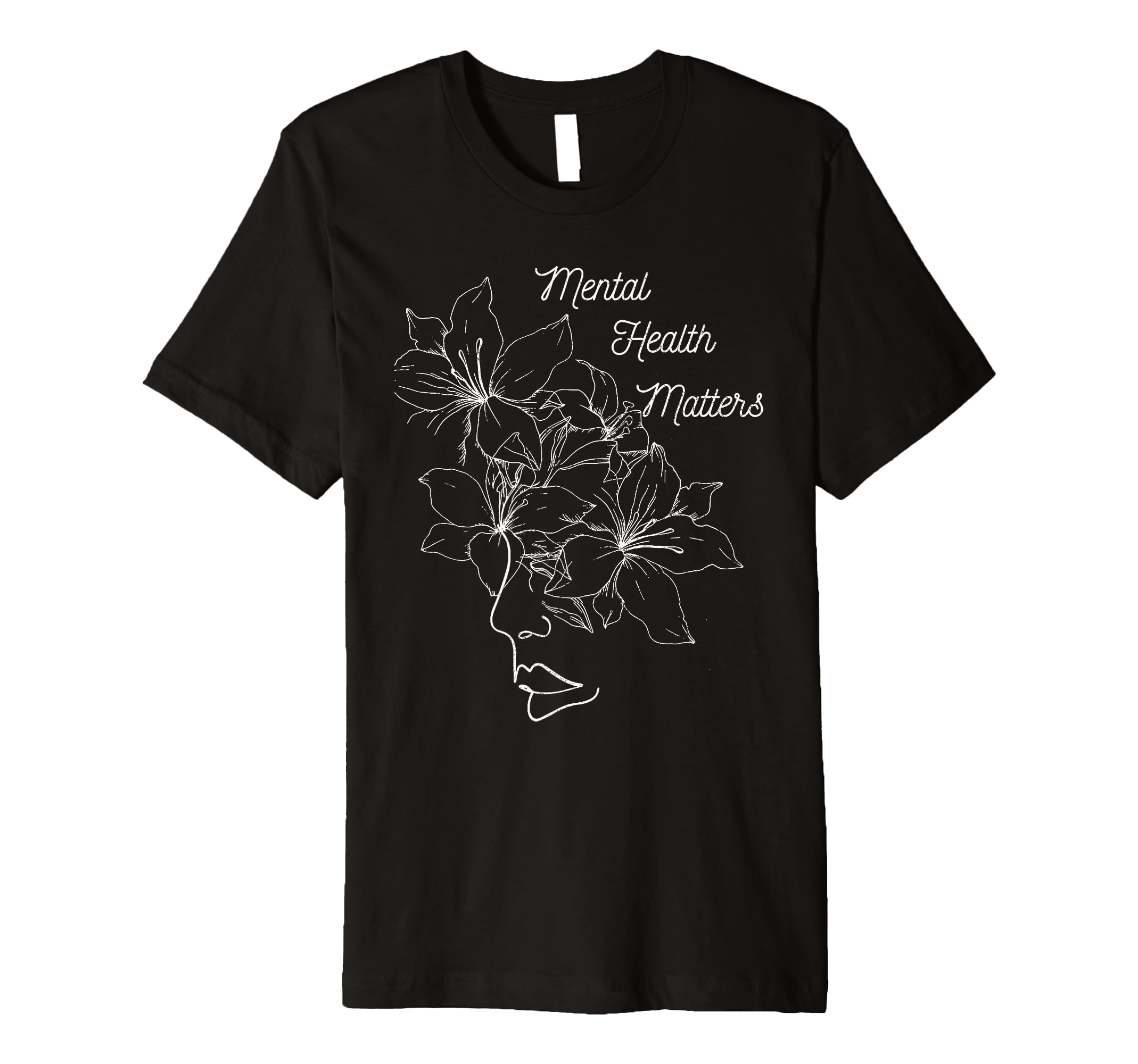 Mental Health Matters Self Care Grey T-Shirt - Fun Novelty Design Unisex - T-Shirt, Sweatshirt, Hoodie