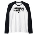 Antisocial Butterfly Raglan Baseball T-Shirt - Unique Graphic Men Women - T-Shirt, Sweatshirt, Hoodie
