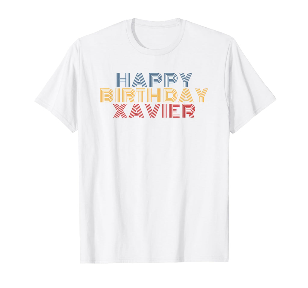 Happy Birthday Xavier Personalized Name T-Shirt - Trendy Graphic Men Women - T-Shirt, Sweatshirt, Hoodie