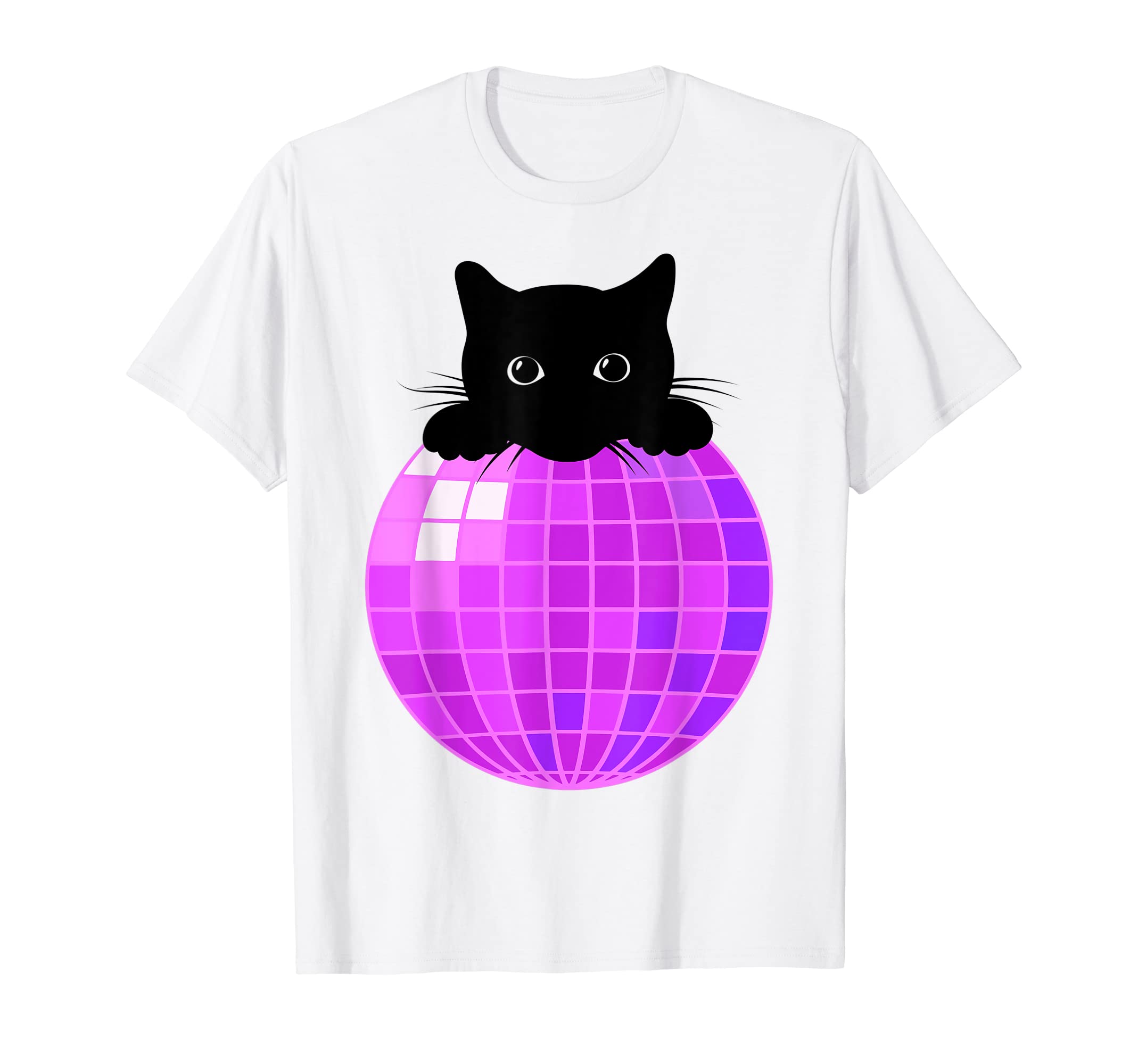 Aesthetic Disco Ball Vaporwave Black T-Shirt - Trendy Graphic for Adults - T-Shirt, Sweatshirt, Hoodie