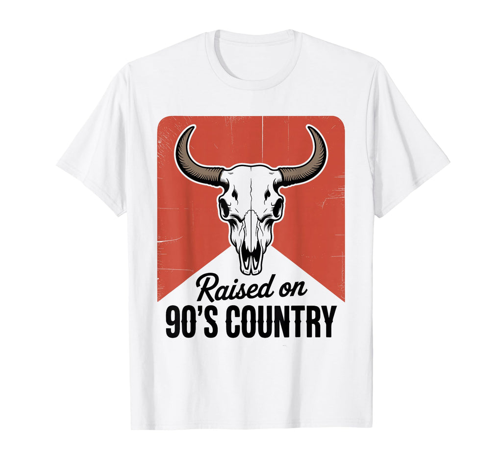 90S Country Music Bull Skull Western T-Shirt - Graphic Print for Adults - T-Shirt, Sweatshirt, Hoodie