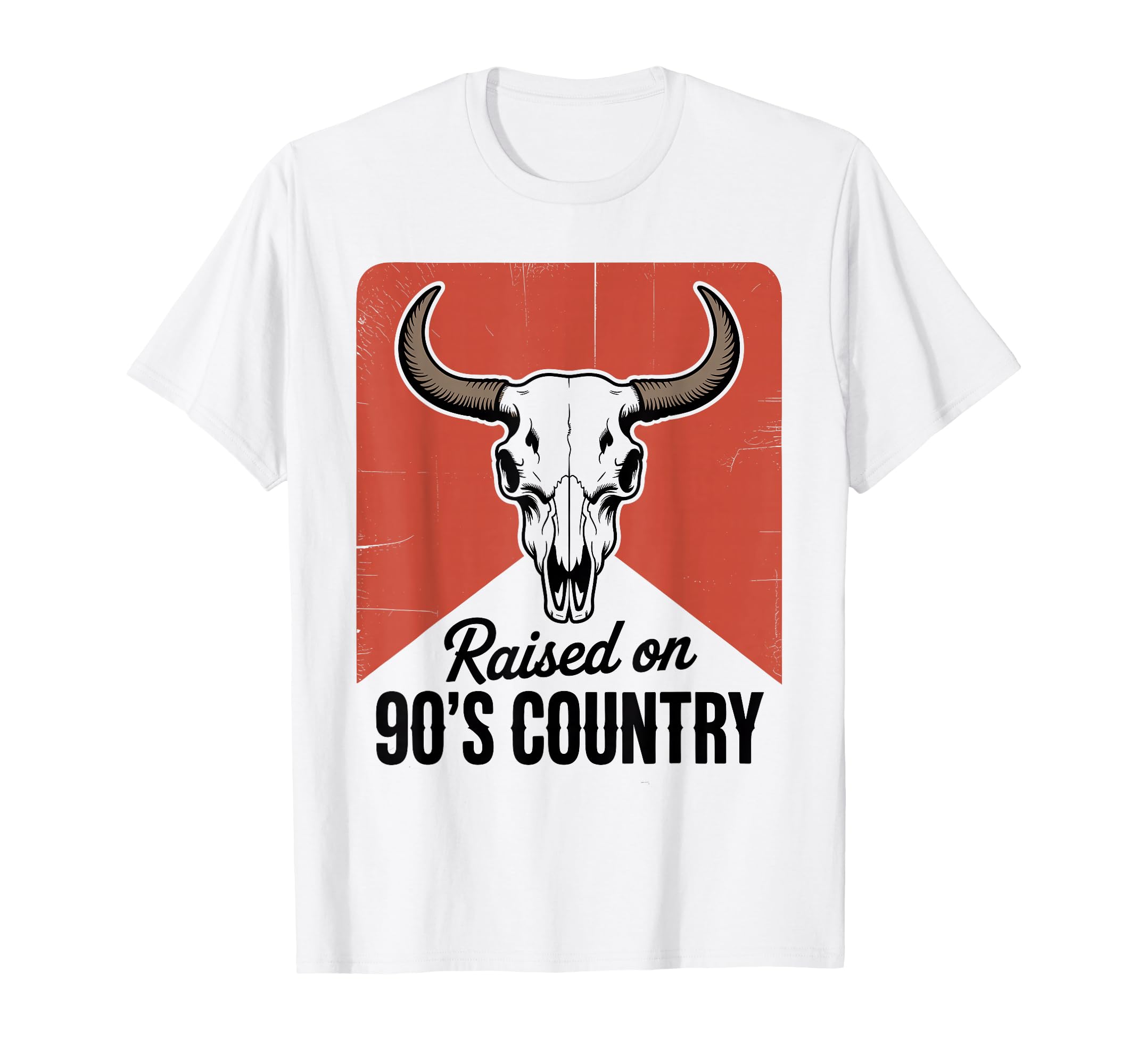 90S Country Music Bull Skull Western T-Shirt - Graphic Print for Adults - T-Shirt, Sweatshirt, Hoodie
