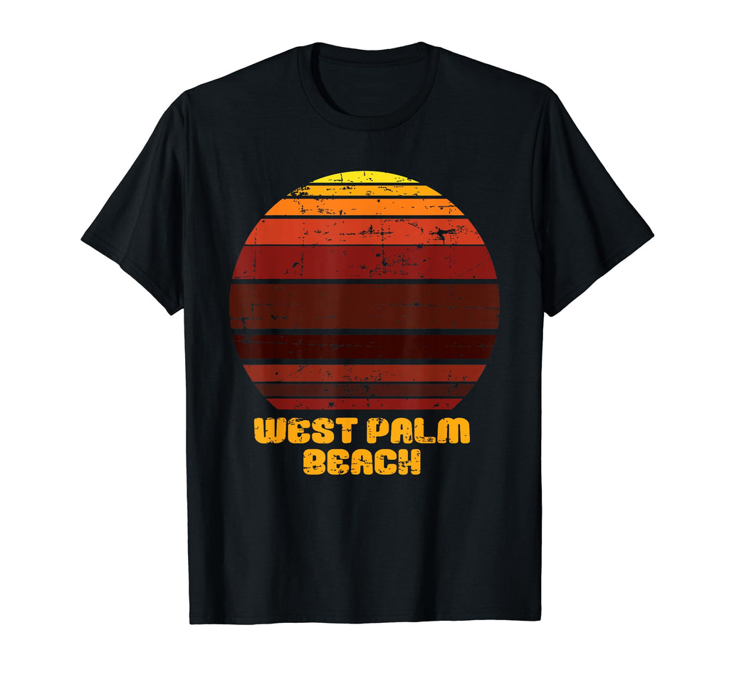 West Palm Beach Sunset Surfer Vacation T-Shirt - Fun Novelty Design Unisex - T-Shirt, Sweatshirt, Hoodie