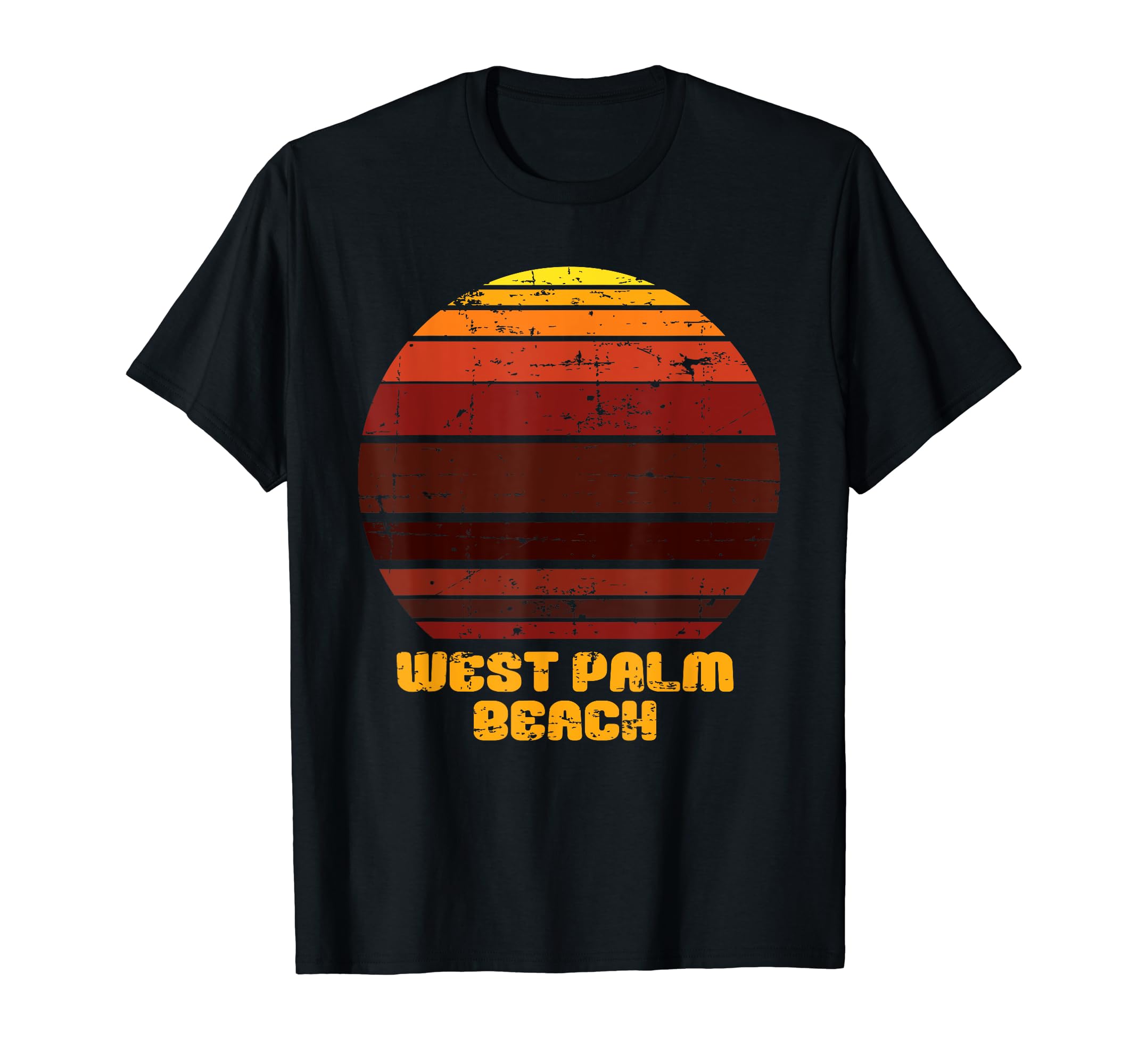 West Palm Beach Sunset Surfer Vacation T-Shirt - Fun Novelty Design Unisex - T-Shirt, Sweatshirt, Hoodie