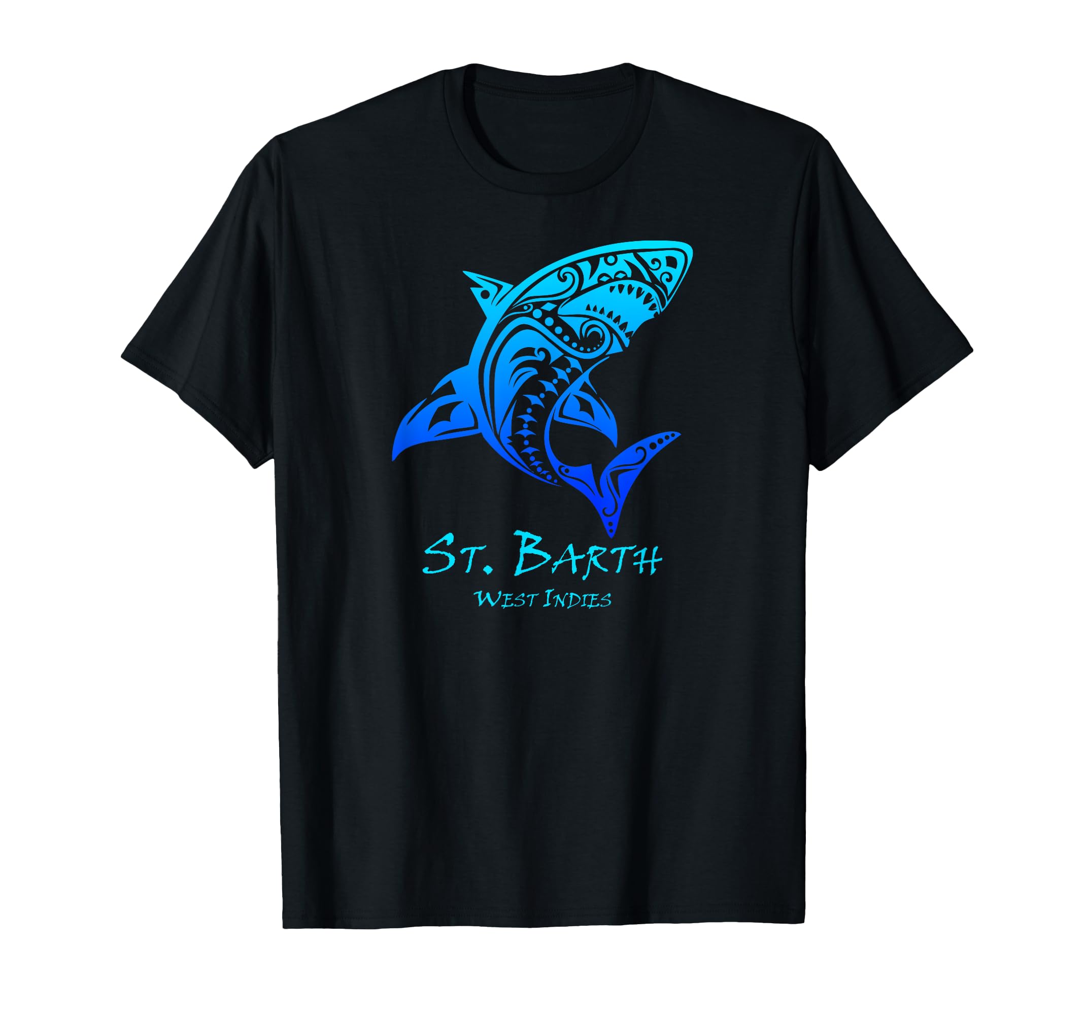 St Barth West Indies Tribal Shark T-Shirt - Streetwear Style Men Women - T-Shirt, Sweatshirt, Hoodie