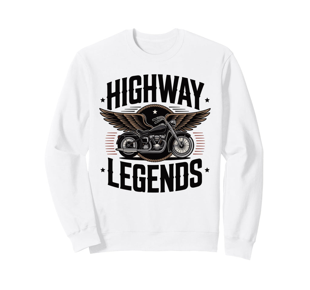 Highway Legends Biker Sweatshirt - Casual Everyday Wear for Adults - T-Shirt, Sweatshirt, Hoodie