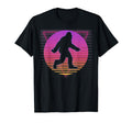 Bigfoot Sasquatch Vaporwave 80S 90S Sunset T-Shirt - Graphic Print Unisex - T-Shirt, Sweatshirt, Hoodie