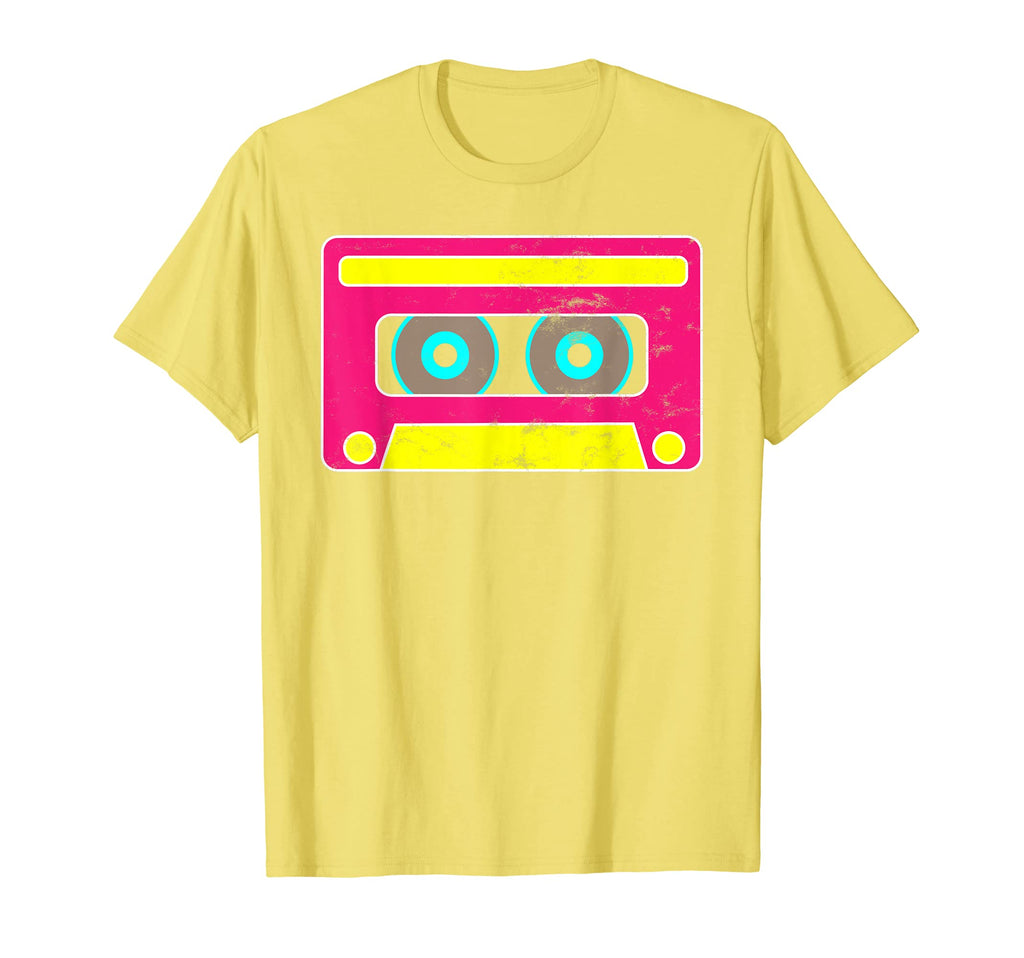 Neon Cassette Tape 1980S Pop Mix Tape T-Shirt - Minimalist Print Men Women - T-Shirt, Sweatshirt, Hoodie