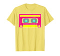 Neon Cassette Tape 1980S Pop Mix Tape T-Shirt - Minimalist Print Men Women - T-Shirt, Sweatshirt, Hoodie