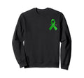 I Wear Green Ribbon American Flag Sweatshirt - Minimalist Print Men Women - T-Shirt, Sweatshirt, Hoodie