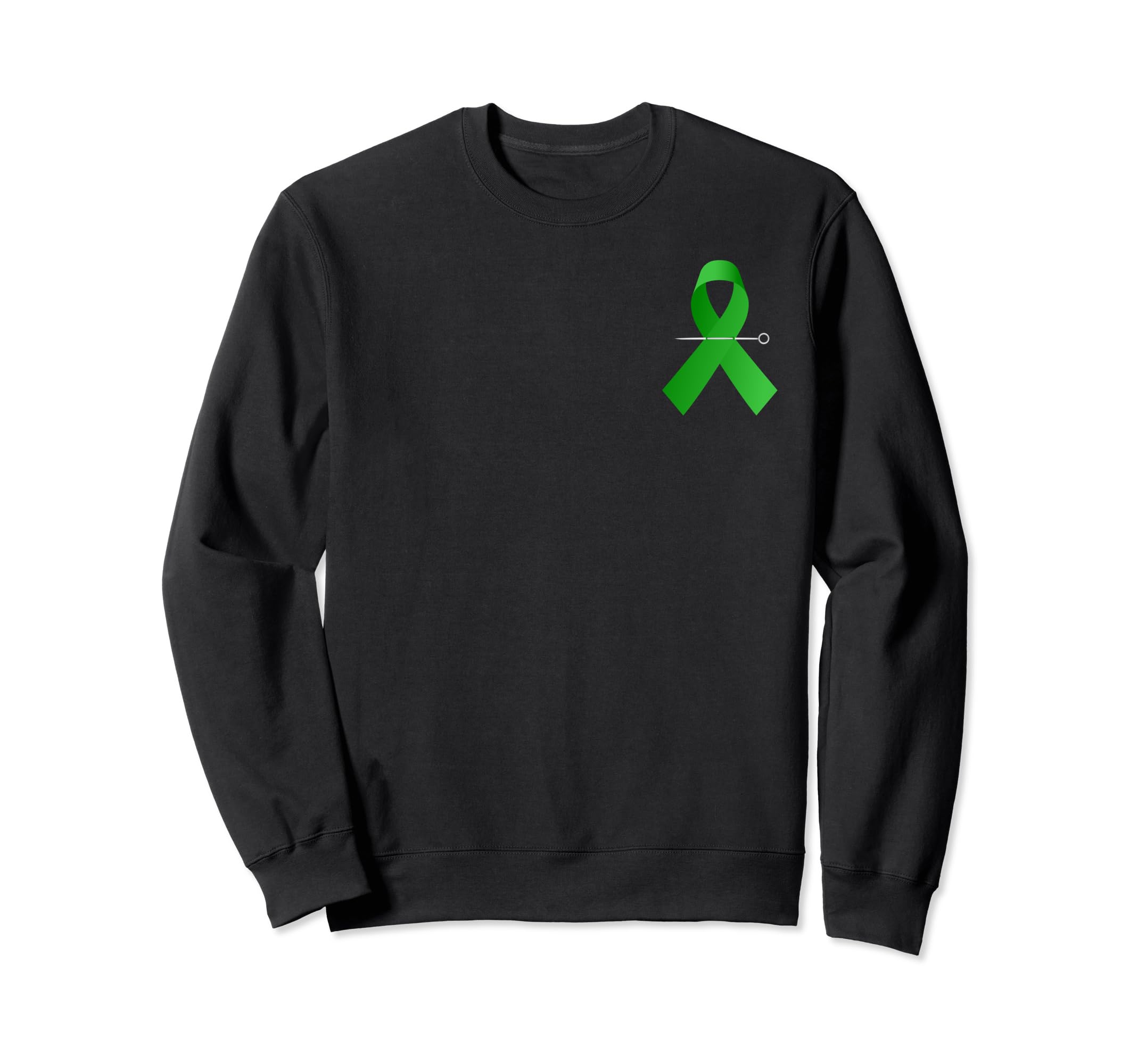 I Wear Green Ribbon American Flag Sweatshirt - Minimalist Print Men Women - T-Shirt, Sweatshirt, Hoodie