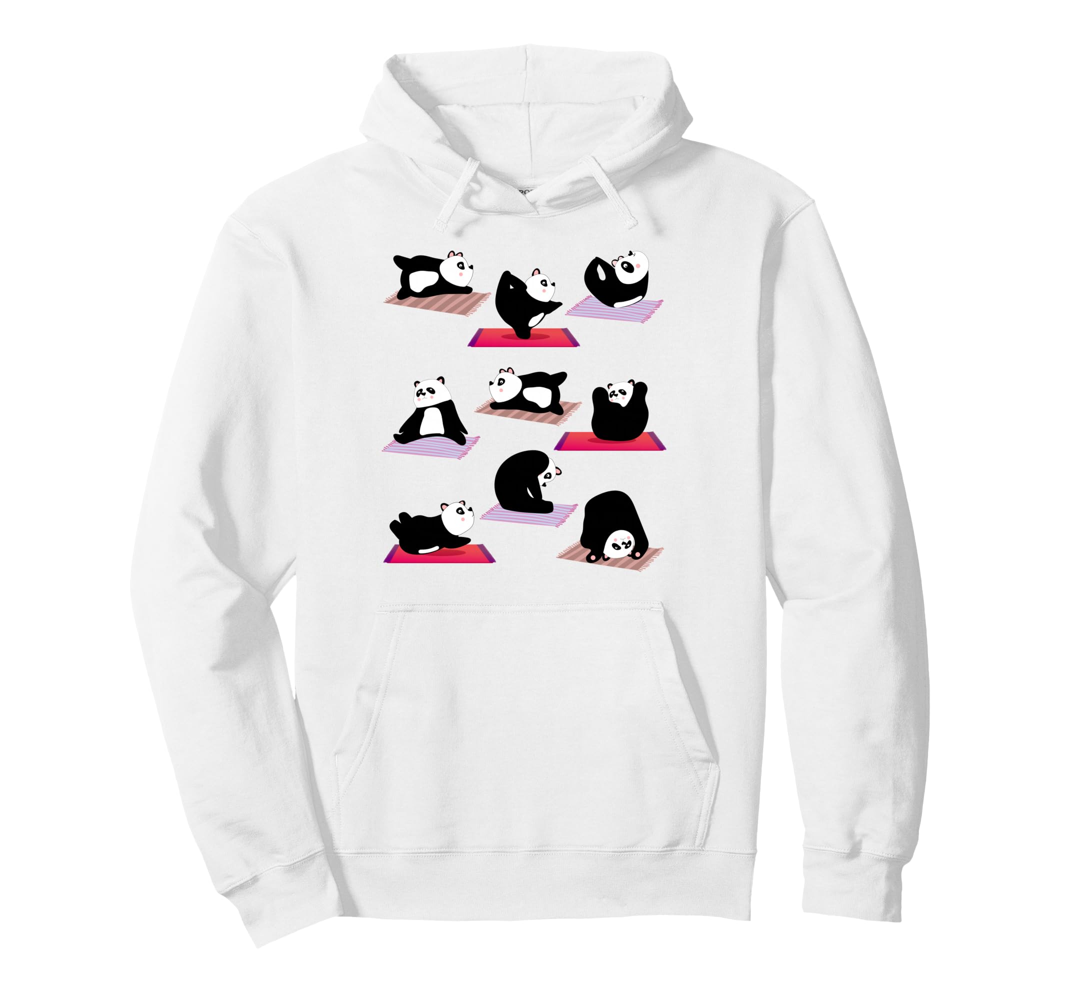 Funny Pandas Yoga Poses Meditation Hoodie - Trendy Graphic for Adults - T-Shirt, Sweatshirt, Hoodie