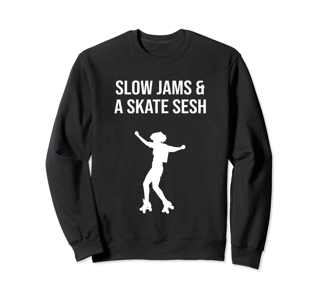 Slow Jams And Skate Sesh 90S R B Roller Sweatshirt - Graphic Print Unisex - T-Shirt, Sweatshirt, Hoodie