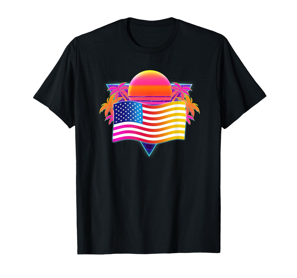 Aesthetic 80S Vaporwave United States T-Shirt - Custom Art Print Men Women - T-Shirt, Sweatshirt, Hoodie