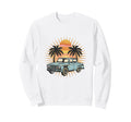 Tropical Sunset Blue Sedan Sweatshirt - Novelty Apparel for Adults - T-Shirt, Sweatshirt, Hoodie
