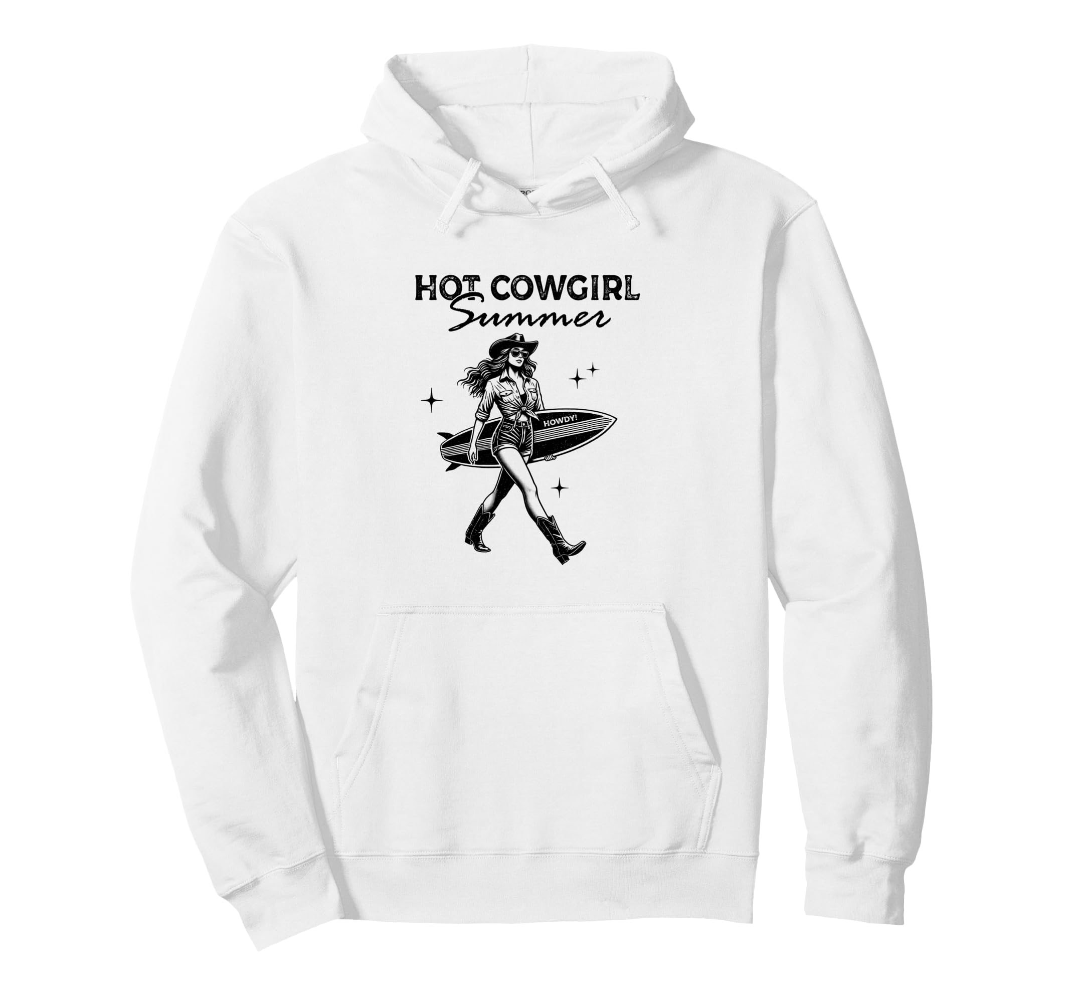 Hot Cowgirl Summer Western Fun Hoodie - Streetwear Style Men Women - T-Shirt, Sweatshirt, Hoodie
