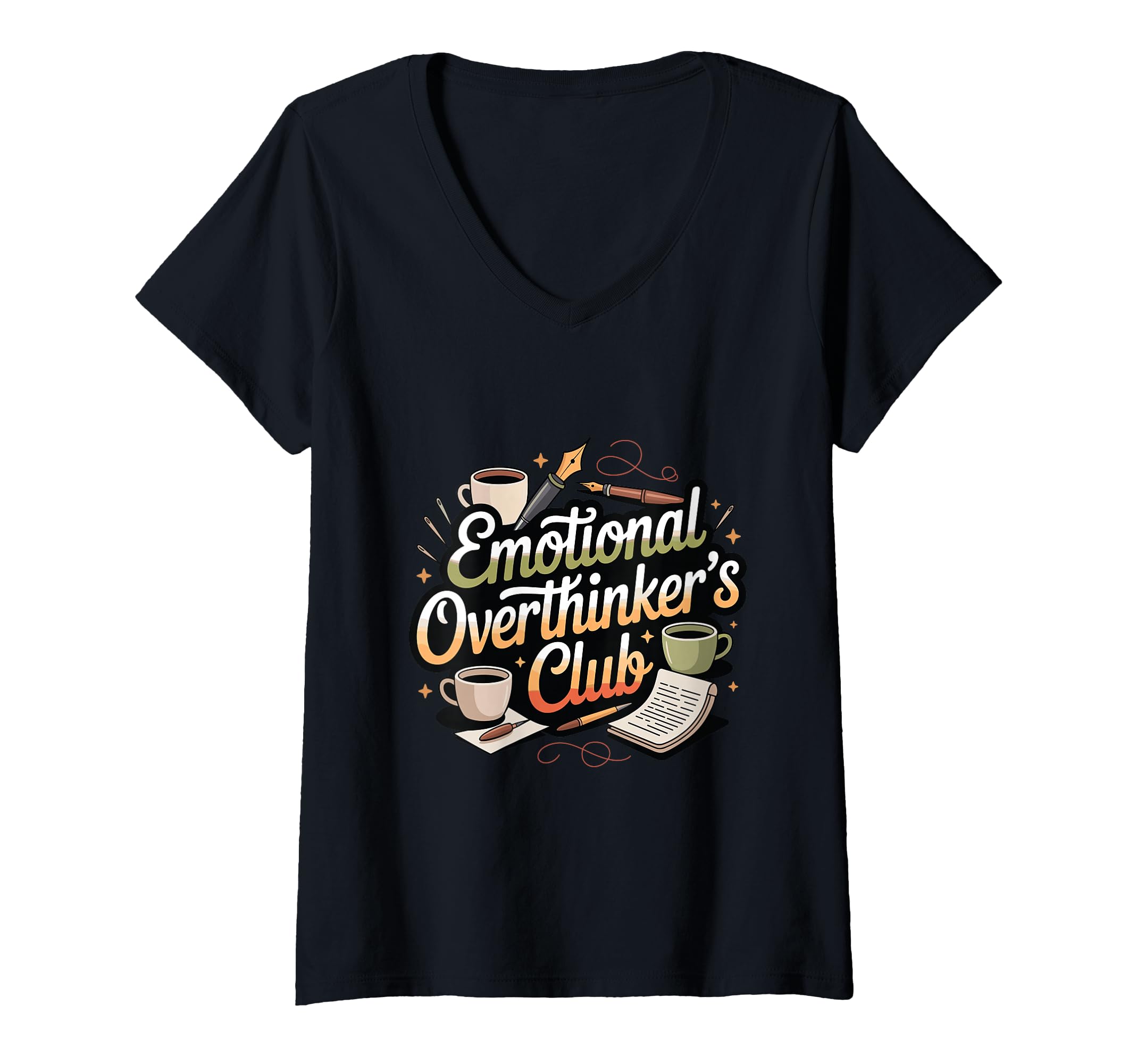 Womens Emotional Overthinkers T-Shirt - Casual Everyday Wear for Adults - T-Shirt, Sweatshirt, Hoodie