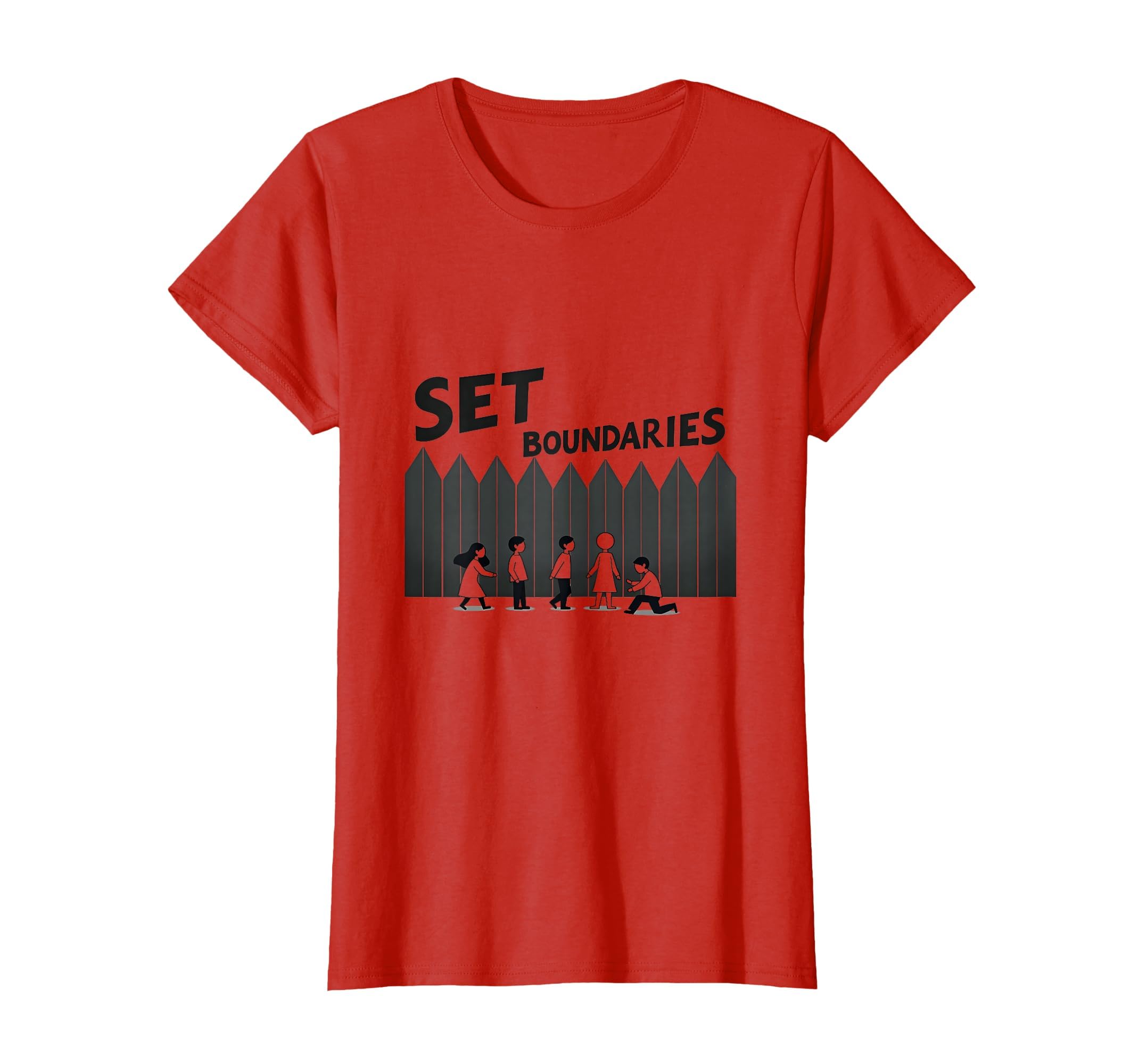 Set Boundaries Empowering Wall Art T-Shirt - Custom Art Print for Adults - T-Shirt, Sweatshirt, Hoodie