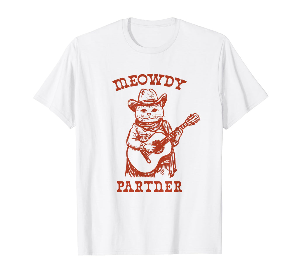 Meowdy Funny Country Music Cat T-Shirt - Aesthetic Graphic for Adults - T-Shirt, Sweatshirt, Hoodie