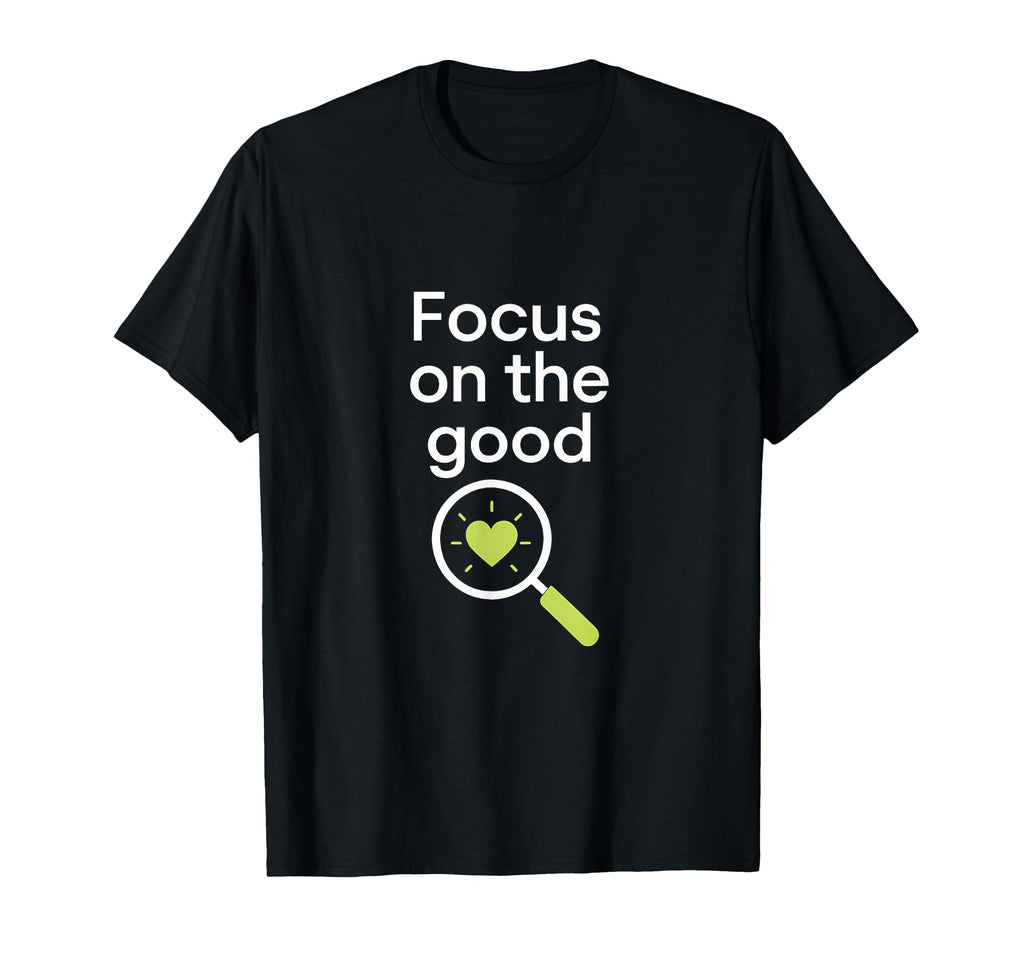 Focus Good Self Care Heart Magnifying T-Shirt - Minimalist Print Unisex - T-Shirt, Sweatshirt, Hoodie