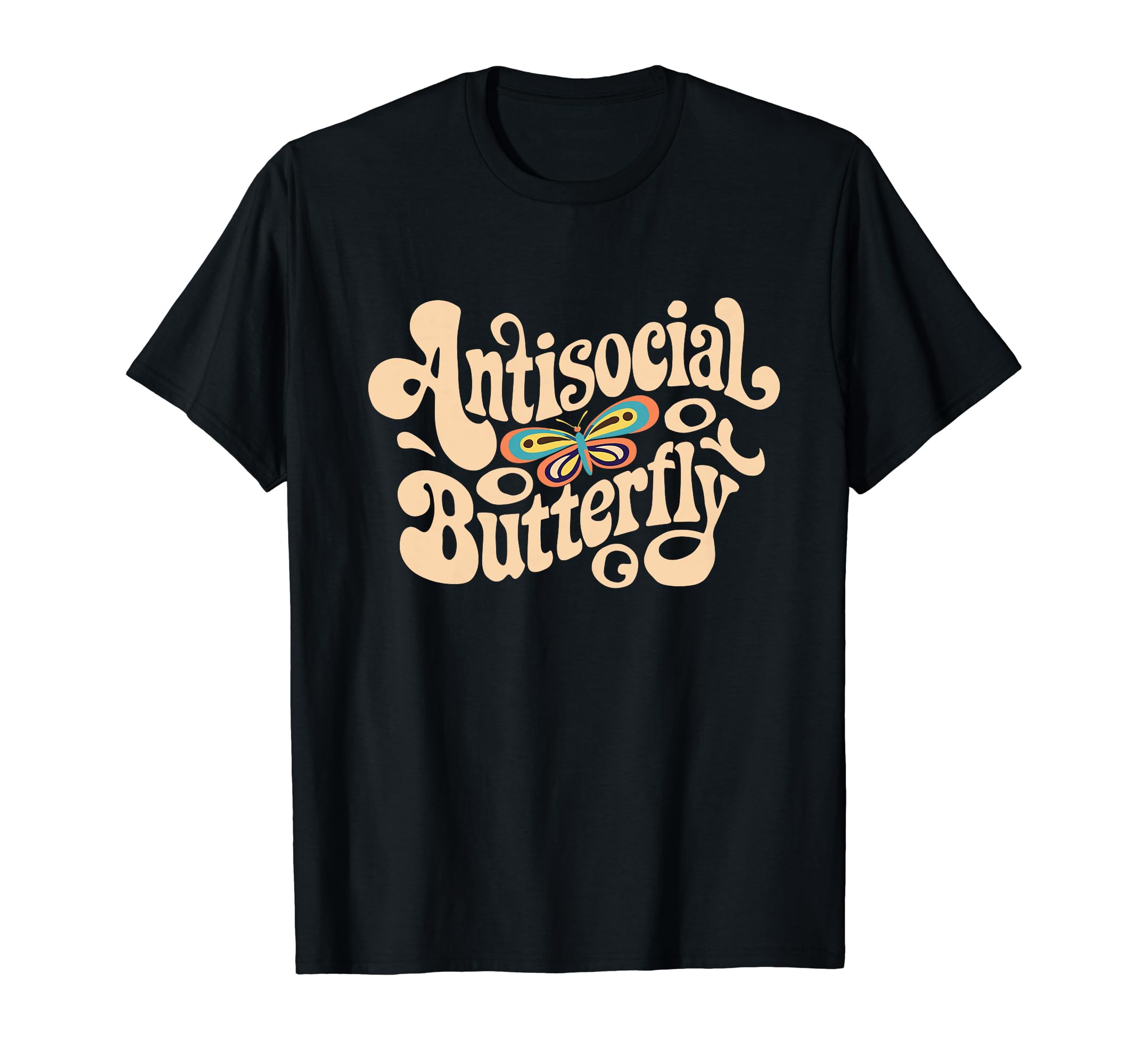 Antisocial Butterfly 70S T-Shirt - Custom Art Print Men Women - T-Shirt, Sweatshirt, Hoodie