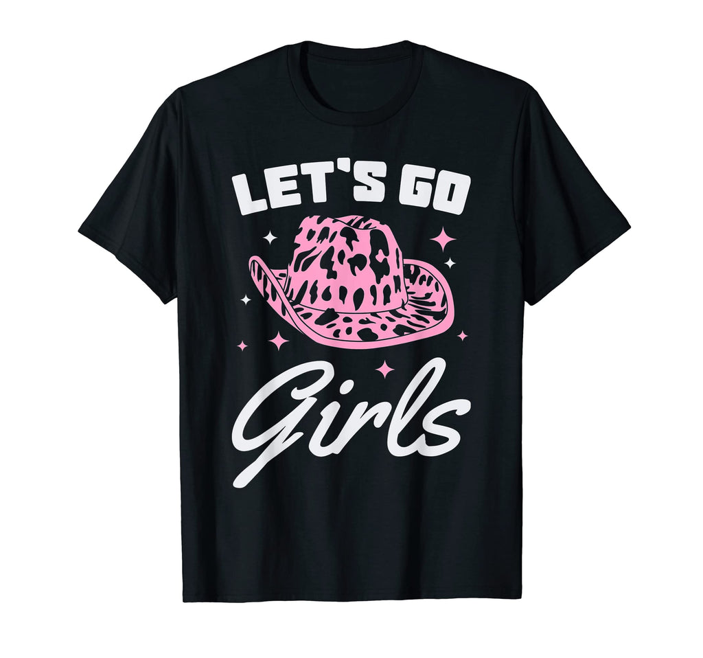 Leopard Cowboy Hat Lets Go Western T-Shirt - Minimalist Print Men Women - T-Shirt, Sweatshirt, Hoodie