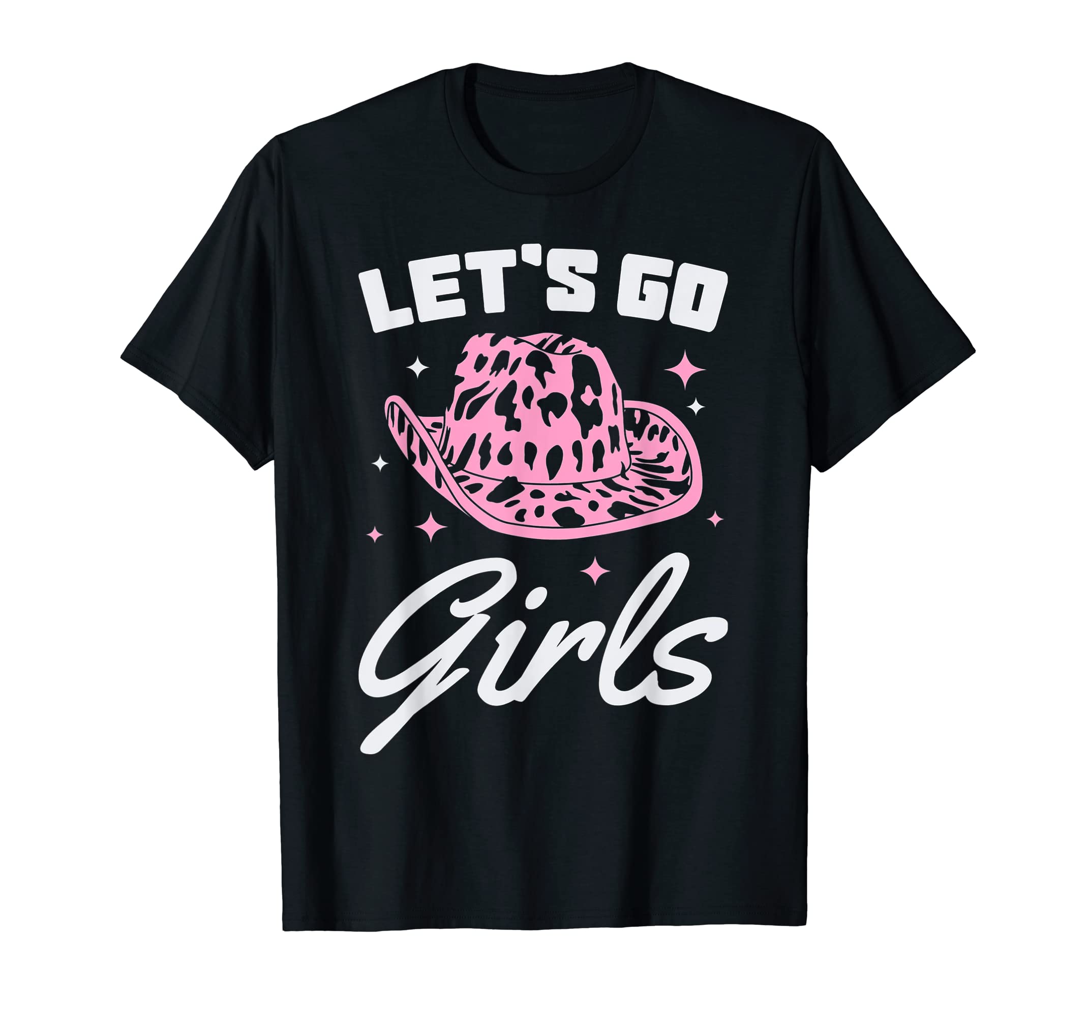 Leopard Cowboy Hat Lets Go Western T-Shirt - Minimalist Print Men Women - T-Shirt, Sweatshirt, Hoodie