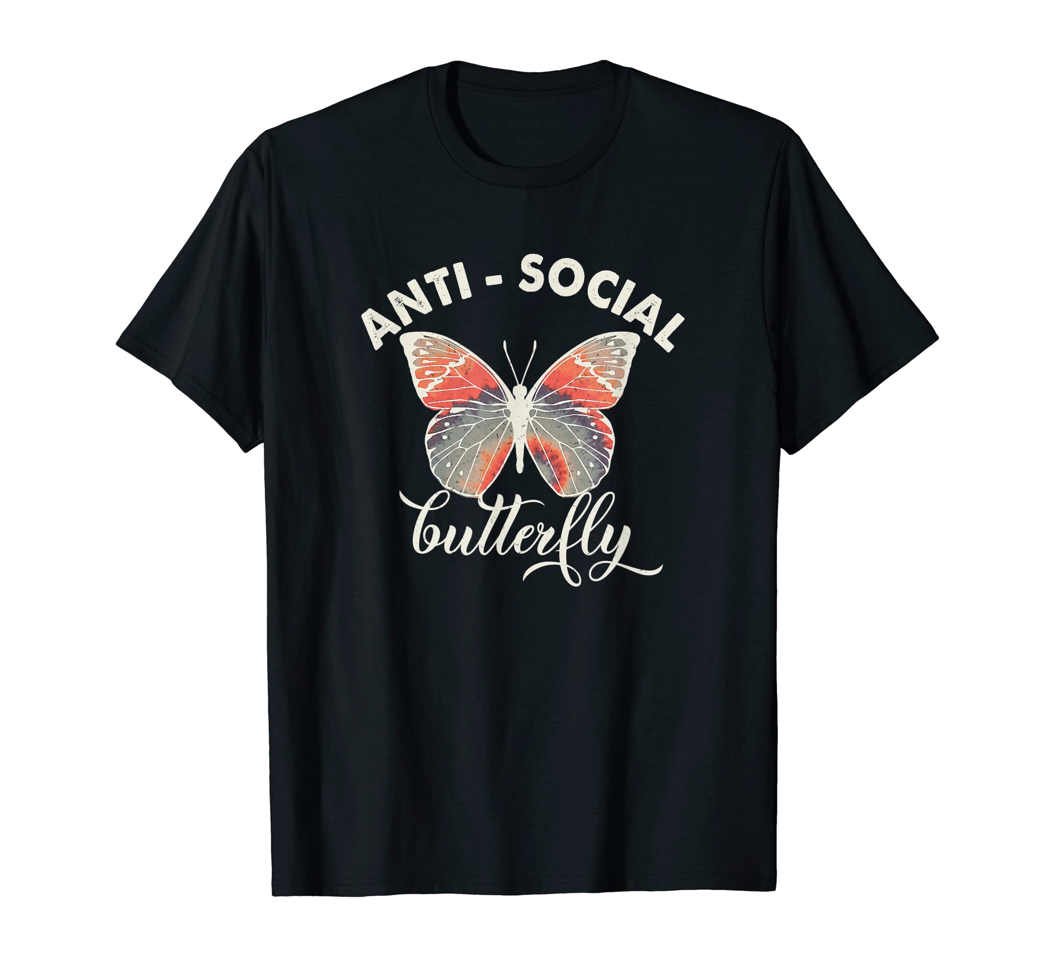 Funny Antisocial Butterfly Anti T-Shirt - Custom Art Print for Adults - T-Shirt, Sweatshirt, Hoodie