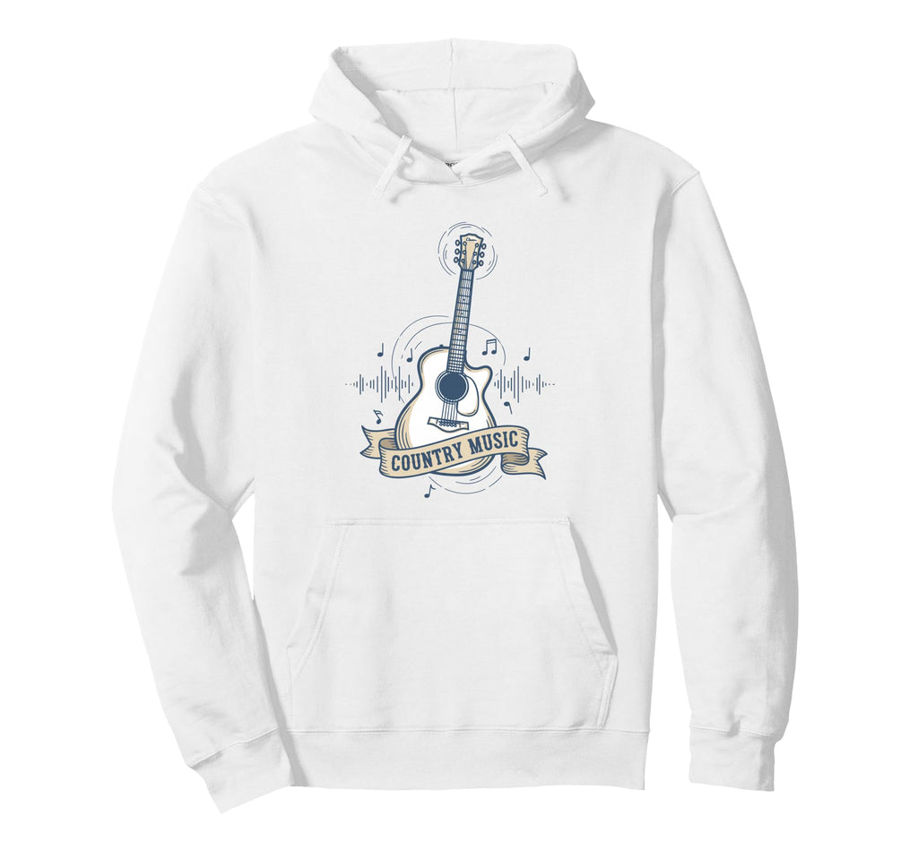 Country Music Guitar Soundwave Western Hoodie - Aesthetic Graphic Unisex - T-Shirt, Sweatshirt, Hoodie