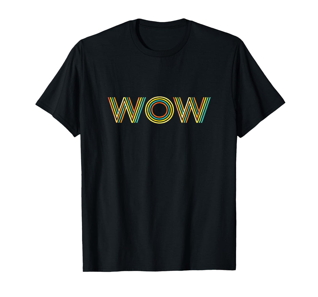 Funny Expression Wow Striped T-Shirt - Custom Art Print Men Women - T-Shirt, Sweatshirt, Hoodie