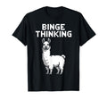 Binge Thinking Llama Pixel Art T-Shirt - Fun Novelty Design Men Women - T-Shirt, Sweatshirt, Hoodie