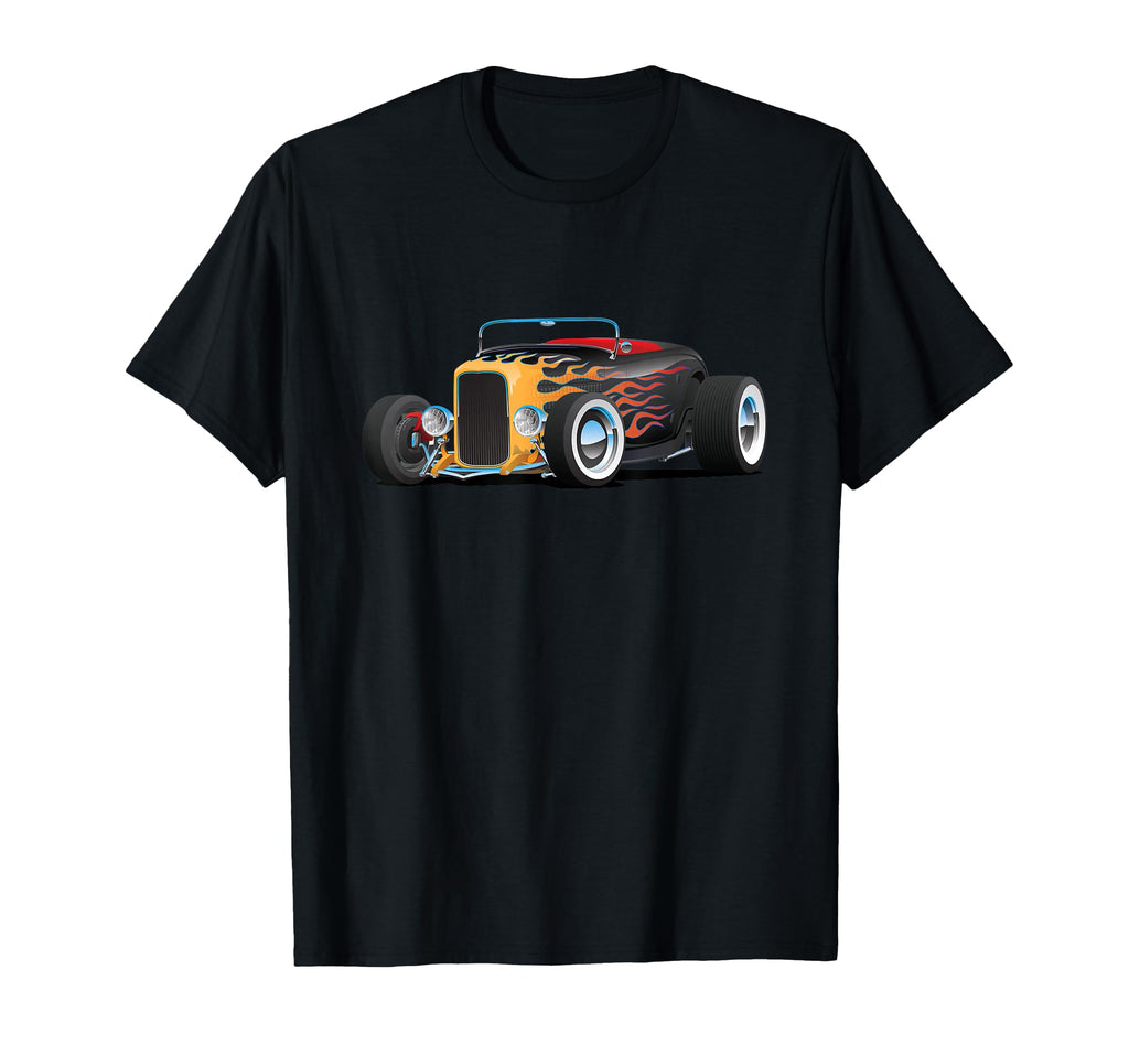 Custom Hotrod Car Illustration T-Shirt - Aesthetic Graphic for Adults - T-Shirt, Sweatshirt, Hoodie