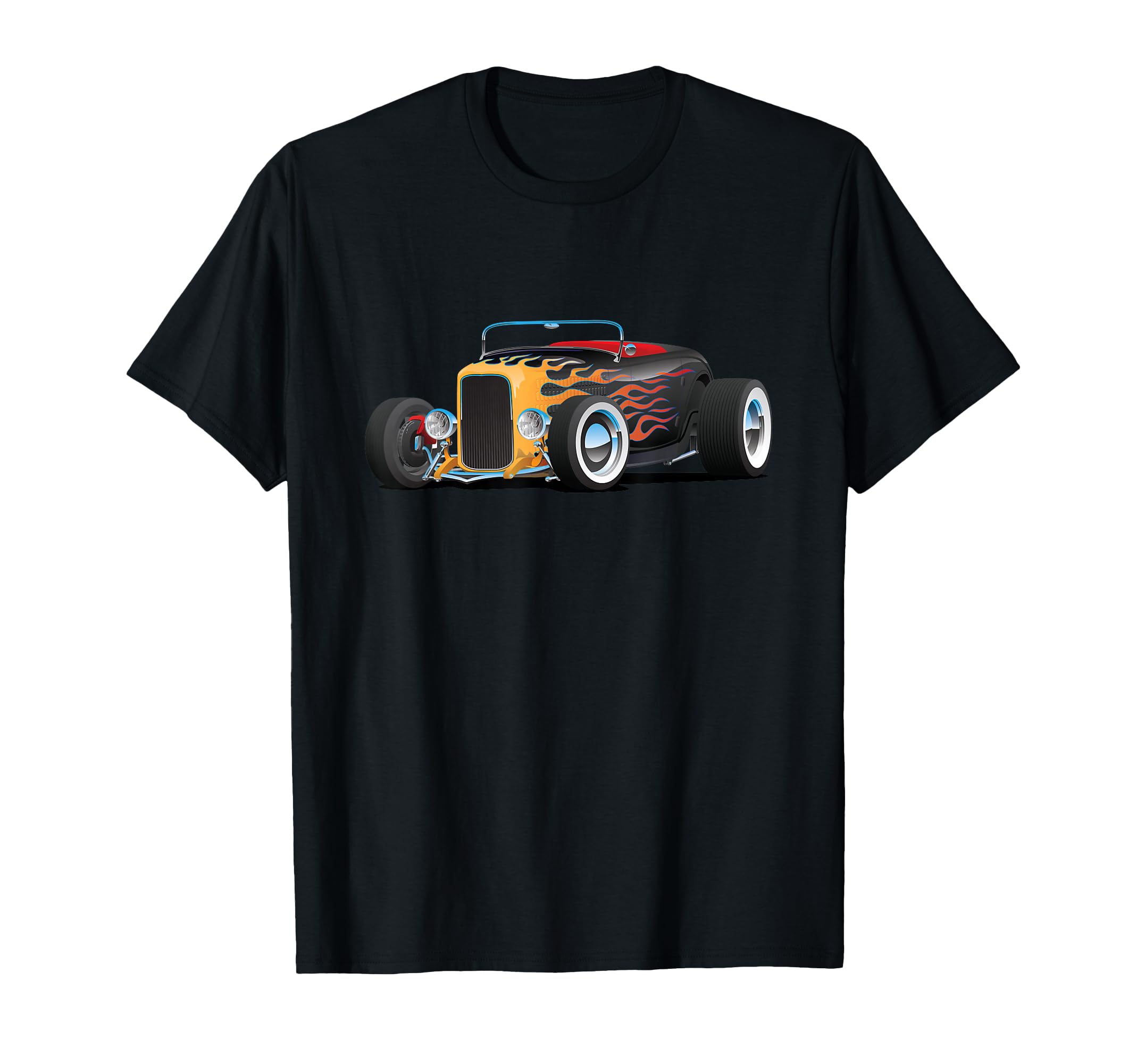 Custom Hotrod Car Illustration T-Shirt - Aesthetic Graphic for Adults - T-Shirt, Sweatshirt, Hoodie