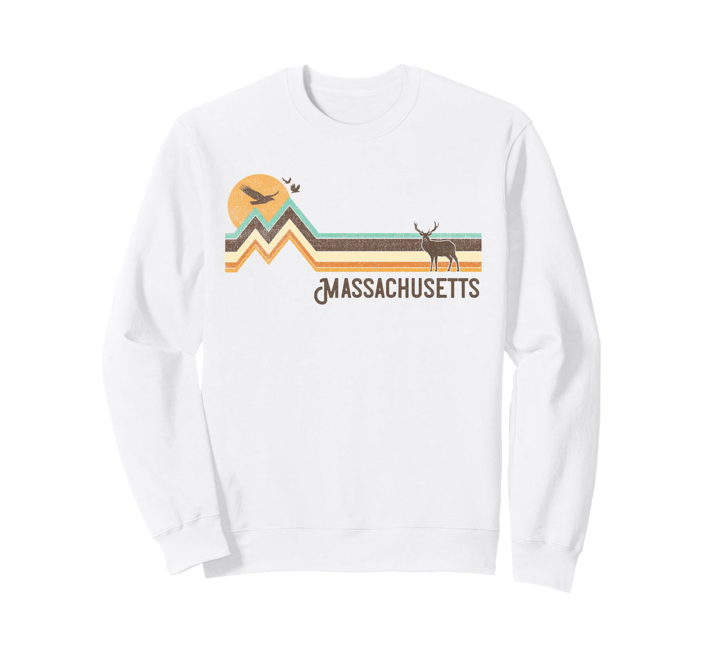 Massachusetts 70S 80S Nature Sweatshirt - Fun Novelty Design Men Women - T-Shirt, Sweatshirt, Hoodie
