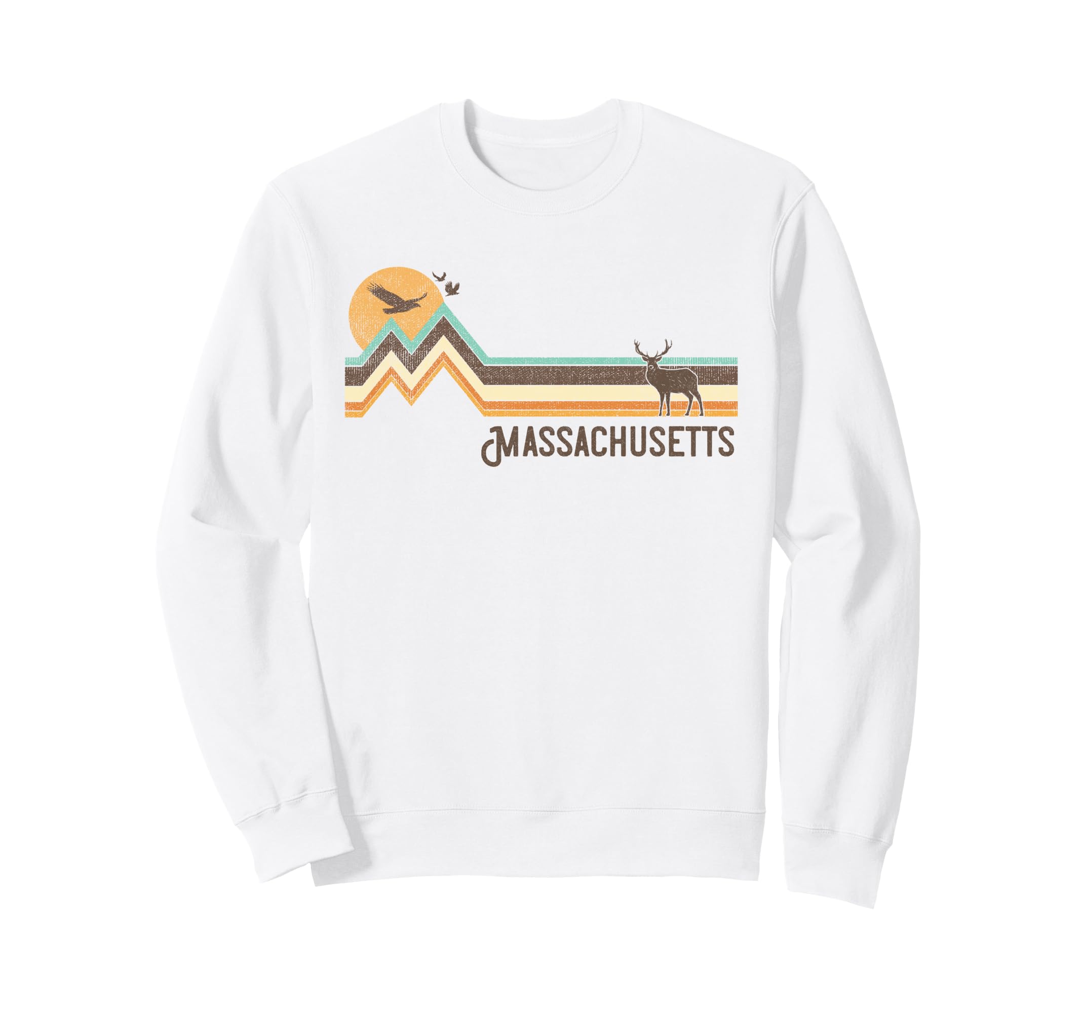 Massachusetts 70S 80S Nature Sweatshirt - Fun Novelty Design Men Women - T-Shirt, Sweatshirt, Hoodie