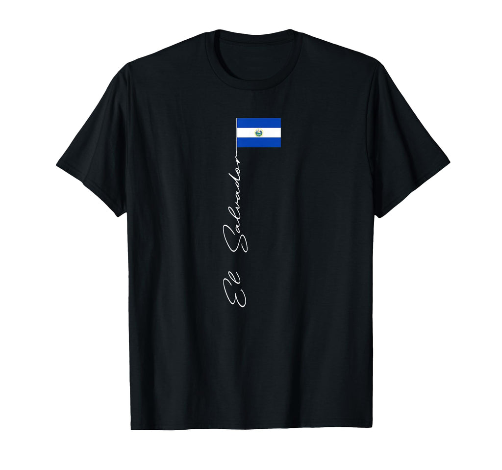 El Salvador Signature Flag Pole T-Shirt - Fun Novelty Design Men Women - T-Shirt, Sweatshirt, Hoodie