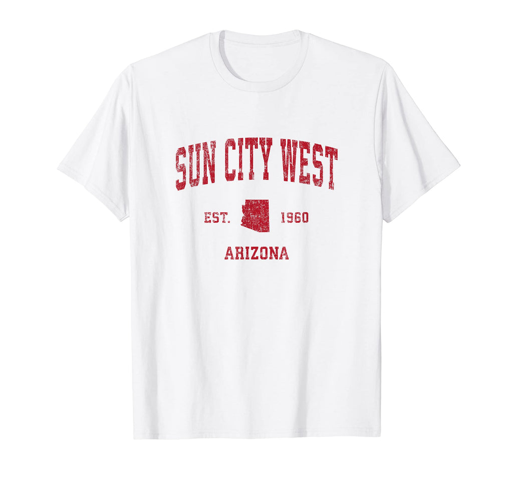 Sun City West Arizona Az Sports Red T-Shirt - Custom Art Print Unisex - T-Shirt, Sweatshirt, Hoodie