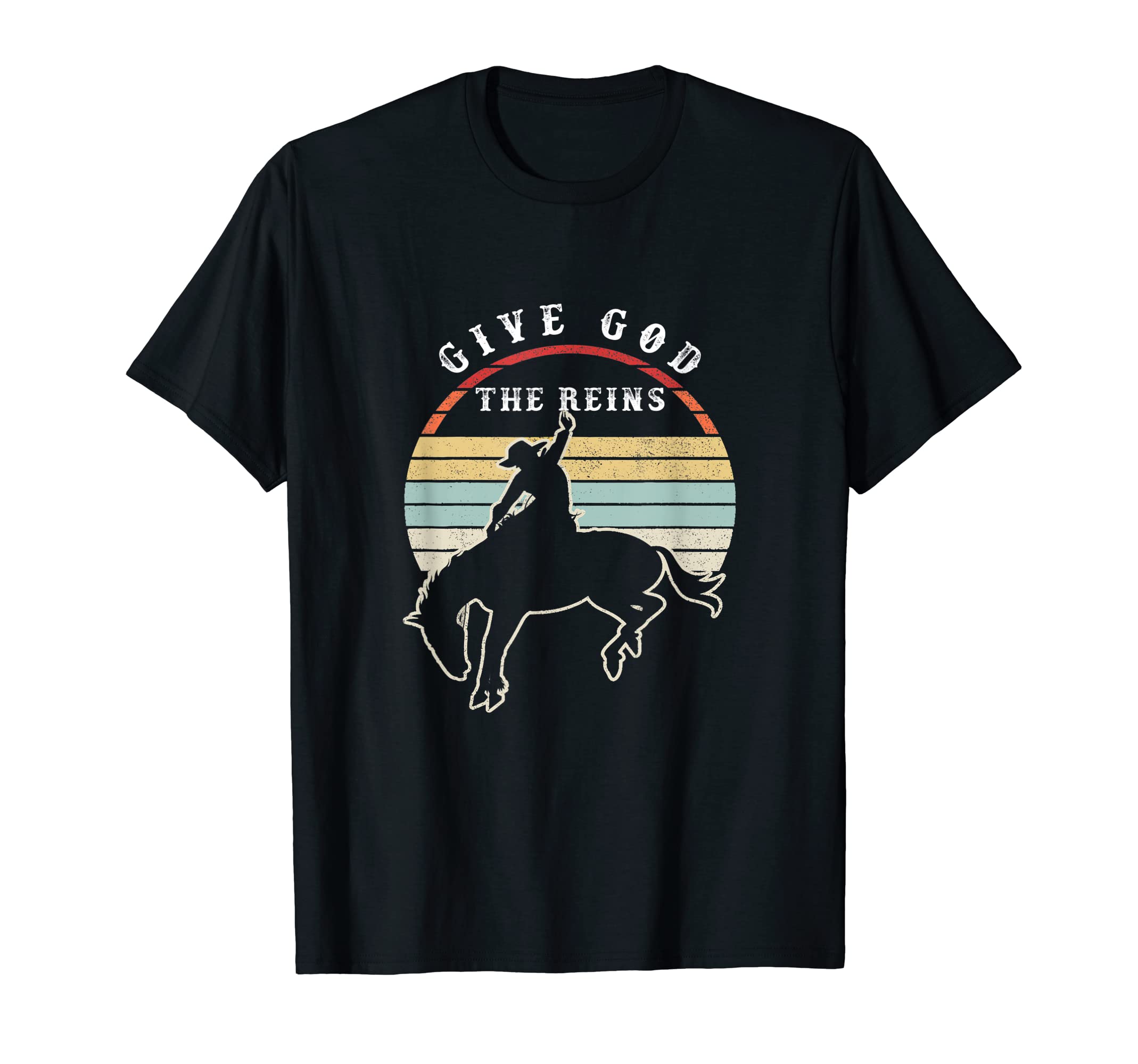 Give God Reins Horse Riding T-Shirt - Minimalist Print Men Women - T-Shirt, Sweatshirt, Hoodie