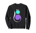 Blue Purple Semicolon Cat Semi Sweatshirt - Custom Art Print Men Women - T-Shirt, Sweatshirt, Hoodie