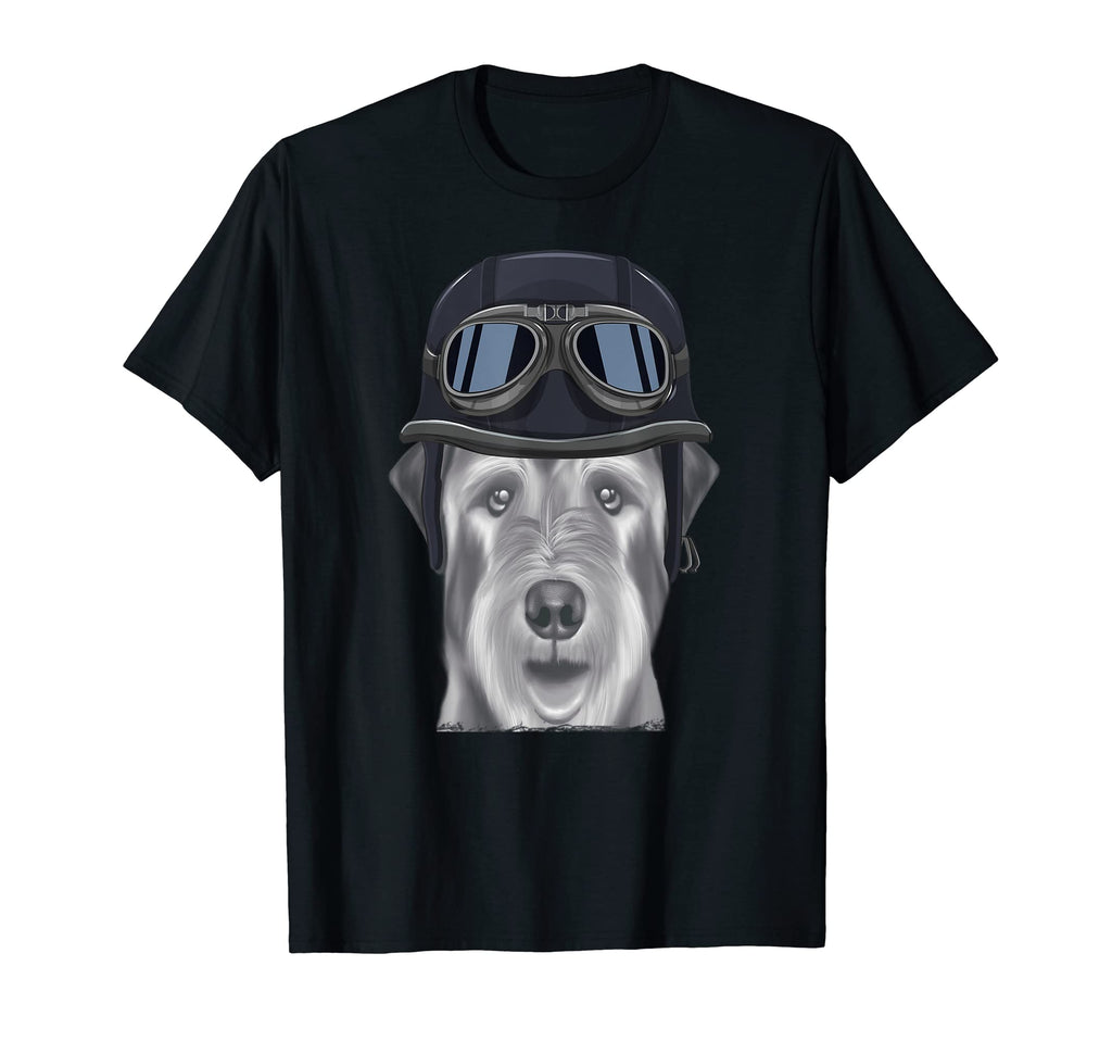 Irish Wolfhound Wearing Motorcycle T-Shirt - Custom Art Print Men Women - T-Shirt, Sweatshirt, Hoodie