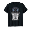 Irish Wolfhound Wearing Motorcycle T-Shirt - Custom Art Print Men Women - T-Shirt, Sweatshirt, Hoodie