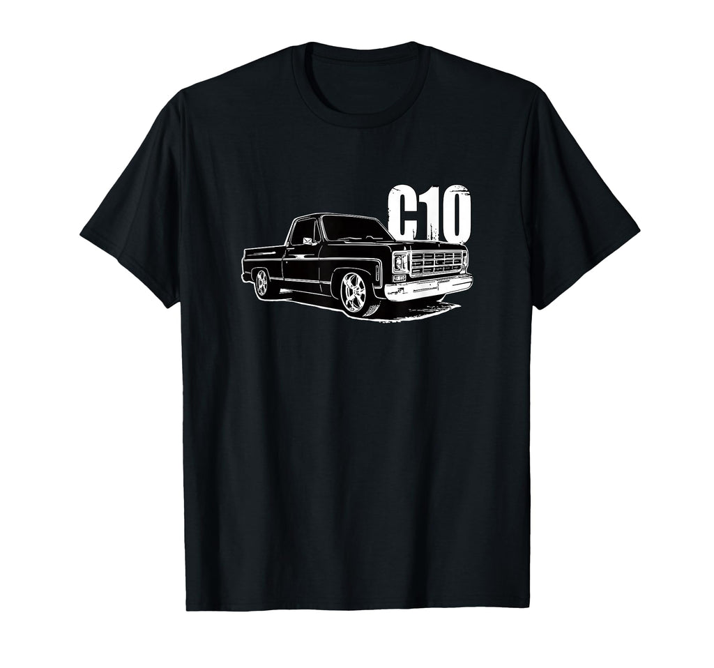 C 10 Square Body Lowered Truck Or Car T-Shirt - Unique Graphic for Adults - T-Shirt, Sweatshirt, Hoodie